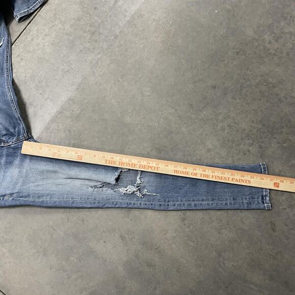 rag & bone/JEAN Capri Jeans Womens 25 Blue Light Wash Distressed Ripped Skinny - Picture 5 of 9